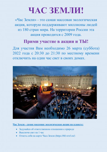 Час Земли.